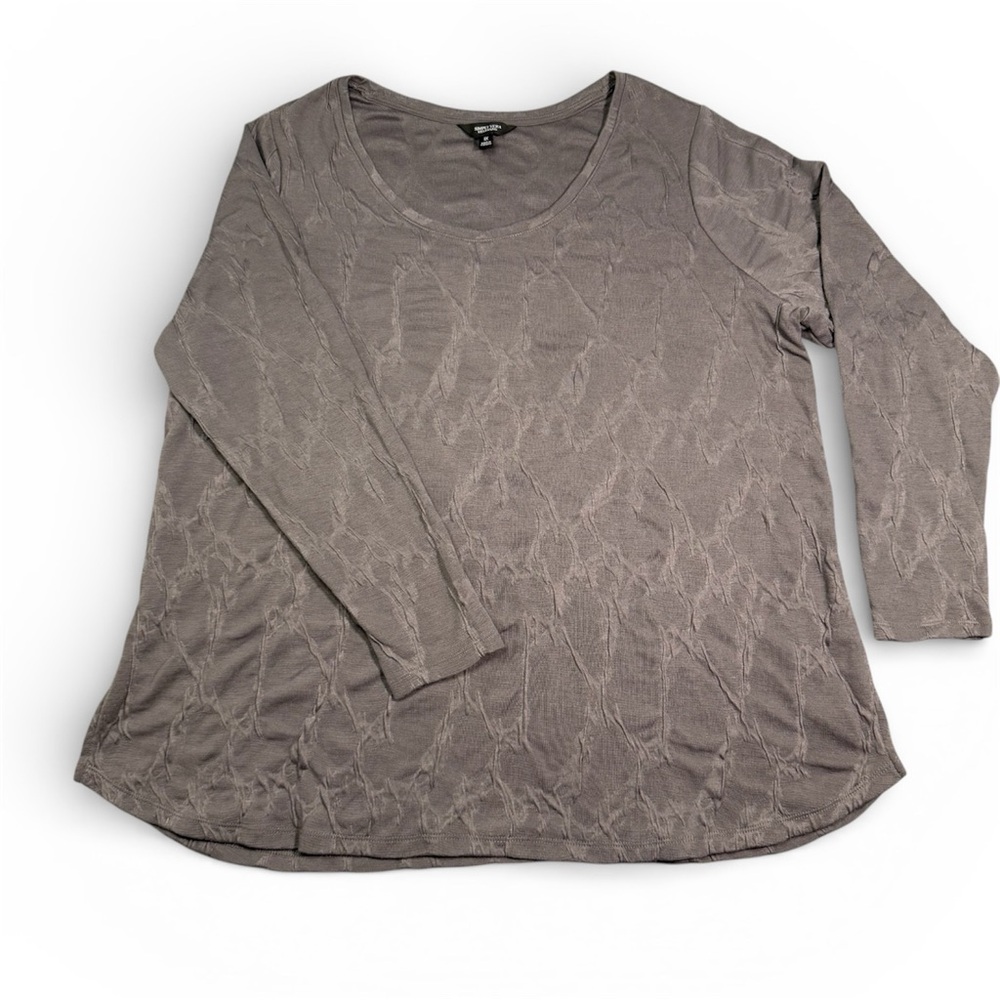 Simply Vera Vera Wang Textured Long Sleeve Tunic Top Size 1X EUC